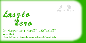 laszlo mero business card